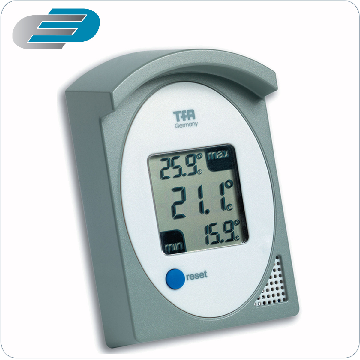 Termómetro digital 30.1017.10 de máxima y mínima de Dostmann Electronic. Medición práctica y segura.